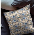 thumbnail image 4 of Amrita Sen Broadcloth Zippered Pillow With Brown Blue CAPL253BrCDSZP26x26, 4 of 4