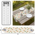 thumbnail image 3 of Grey Bunny Easter Table Runner Linen Burlap Table Runner 108 Inches Long Rabbits Spring Botanical Carrots Dresser Scarves for Kitchen Island Coffee Dining Party Wedding Banquet Holiday Decor 13"x108", 3 of 8