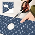 thumbnail image 6 of Yayeee Faucet Mat for Kitchen Sink 14.7" Diatomite Long Splash Guard Pad, Navy Blue Anchors Pattern, 6 of 7