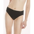 thumbnail image 3 of Hanes 10-Pack Hi-Cuts Panties Women's Underwear Breathable Cotton All Black 6-10, 3 of 6