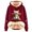 Wine, variant on NinXxx Women's Cute Cow Print Lined Hoodie Long Sleeve Winter Pullover XXXXL
