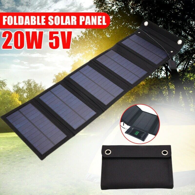 5W 10W 20W 100W Portable Solar Panel Battery Charger Backup for Car Moto Camping 