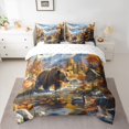 thumbnail image 2 of Homewish Wild Animal Bear Mallard Duck Queen Bedding Set,7-Piece Breathable Reversible, 2 of 8