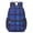 Blue and Red, variant on Gray and Black Checkered Pattern 17" School Backpacks for Teens,Waterproof Oxford Fabric,S-Shape Padded Straps for School,Travel,Hiking,Camping