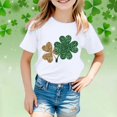 thumbnail image 2 of Toddler Girl Shirts 5t Irish Shamrock Clover Short Sleeve Casual Kid St. Patrick's Day Sports T-Shirt T Shirt for Boys and Girls 2-3 Years, 2 of 4