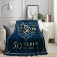 thumbnail image 3 of LHSHID Gifts for 50th Anniversary Blanket 50th Golden Wedding Anniversary Couple Gifts for Dad Mom Grandparents 50 Years of Marriage Throw Blankets Gift for Husband Wife 30"x40", 3 of 8