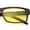 Black Frame - Yellow Lens, variant on Mens Snug Fit Color Lens Slim Rectangular Plastic Sunglasses / Black - Yellow