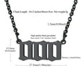 thumbnail image 3 of FindChic Men Sports Number Pendant Necklaces Black Stainless Steel Numbers Chain Necklace Gifts for Birthday/Christmas, 000-999, 3 of 8