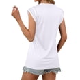 thumbnail image 7 of BRGZLK Women's Round Neck Short Sleeved T-Shirt Summer Top Basic Shirts Business Solid Color Casual Tank Loose Fit 2026 Fashion, 7 of 7