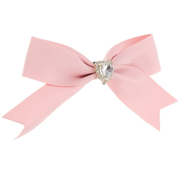 LEORX Girl Hair Clip Bow Hair Clip Pink Crystal 1Pack Good Grip Appointment
