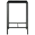 thumbnail image 3 of vidaXL Garden Bar Table Black 70x70x110 cm Poly Rattan and Glass, 3 of 5