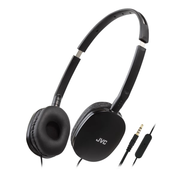 Auriculares JVC HAS160MB Flats On Ear con mando a distancia y micrófono, color negro