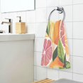 thumbnail image 3 of Yayeee 2 Pack Hand Towels for Bathroom 100% Cotton 16" x 28" Soft Absorbent Kitchen Towel, Citrus Leaves, 3 of 7