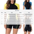 thumbnail image 3 of Swimsuits for Women One-Piece Athletic Color Blocked Wetsuits,Short Sleeve Rash Guard Full Zipper Boyleg Bathing Suits for Water Sports, 3 of 8
