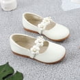 thumbnail image 6 of Staki Dress Shoes for Girls Girls Dress Shoes Patent Ballerina Flats Toddler Little Big Kid Mary Jane Low Heels Shoes(White,1.5 Big Kid), 6 of 6