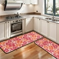 thumbnail image 3 of Kitchen Rugs Sets Of 2,Pioneer Flower Floral Print Pattern Anti Fatigue Kitchen Mat Rugs Non Slip Washable,Decorative Kitchen Floor Mats for Kitchen,Sink,Laundry,17"x47"+17"x47", 3 of 5