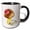 Black/White, variant on 3drose, Cute Lady Bug on Brown Mushroom, 15oz Mug
