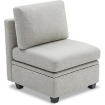 Weture Middle Module for Modular Sectional Sofa, Customizable Sectional Sofa Couch Accent Armless Chair, LightGray
