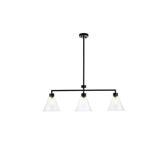 Mera 3 lights black pendant