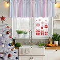 thumbnail image 6 of Colorful Striped Valances for Windows, Decorative Rod Pocket Window Valance Curtains, Pink Blue Yellow Abstract Vertical Lines Short Curtain Drapes for Kitchen/Living Room, 2 Panels, 54" W x 18" L, 6 of 8