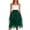 Blackish Green, variant on Women's Sparkle Tulle Skirt with High Elastic Waist, Glitter Layered A Line Midi Skirt with Irregular Hem, Prom Party Festival Skirt for Carnival, Street Fashion and Birthday Gift Blackish Green L