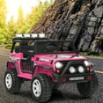 thumbnail image 3 of Gymax 12V Electric Kids Ride On Car Truck w/ MP3 Horn 2.4G Remote Control Pink, 3 of 10