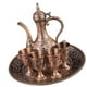 thumbnail image 2 of Kit de olla de vino de metal, suministros para fiestas retro con tazas y bandeja, cafetera de lujo Bronce rojo, 2 of 9