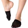 thumbnail image 3 of Women's 6 Pairs Non-Skid Toe Topper No Show Liner Socks, 3 of 6