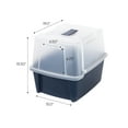 thumbnail image 6 of IRIS USA Large Split-Hood Cat Litter Box with Scoop and Grate, Blue, 6 of 6