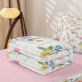 thumbnail image 5 of Erosebridal Cartoon Flower Zipper Full Size Comforter Sets with Fitted Sheet and 2 Pillowcases, Kawaii Floral Zipper Bedding Set, Pink Reversible, Soft Pastel, Pink Reversible, 5 of 7
