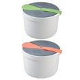 thumbnail image 2 of 2L Microwave Rice Cooker Case Multifunctional Cookware Steamer with Strainer Lid for Home Kitchen Cooking, 2 of 5