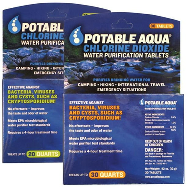 Potable Aqua Chlorine Dioxide Tablets Pack of 20 Walmart.ca