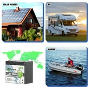 12V 100AH Mini LiFePO4 Lithium Battery Bluetooth,for RV,Solar,Marine,Camping,Trolling Motors,off Gird,Deep Cycles,TCBWORTH Group 22NF Battery,Smart 100A BMS
