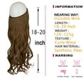 thumbnail image 6 of SHCKE Invisible Wire Hair Extensions 20 Inch Curly Hair Extensions Secure Fish Line Extensions Synthetic Hairpiece with Removable Secure Clips Light Chestnut Brown, 6 of 6
