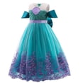 thumbnail image 3 of Rbaofujie Robe de Princesse Filles Paillettes Robe de Princesse Sirène Enfants Costume de Sirène Déguisement Robe de Demoiselle d'Honneur Robe, 3 of 8