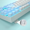 thumbnail image 5 of MageGee 75% Mechanical Gaming Keyboard with Red Switch, LED Blue Backlit Keyboard, 87 Keys Compact TKL Wired Computer Keyboard for Windows Laptop PC Gamer - White/Blue, 5 of 8