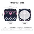 thumbnail image 5 of Rateoe Pixel Heart Winter Pattern Square Couch Cushion Covers, Sofa Furniture Protector Slipcover with Bottom Tie rope, Soft Non-Slip Non-Wrinkle Non-Sticky-Two Pieces, 5 of 7
