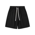 thumbnail image 1 of Men Solid Color Casual Fashion Loose Elastic Waist Pockets Exercise Shorts Pants, 1 of 6