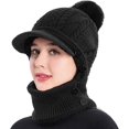 thumbnail image 1 of Gorro de protección auditiva de punto para mujer de invierno europeo y, 1 of 5