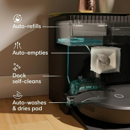 iRobot Roomba Combo 10 Max Robot Vacuum and Mop + AutoWash Dock (X085020) - Black
