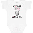 thumbnail image 3 of Inktastic My Yaya Loves Me Girls Girls Baby Bodysuit, 3 of 5