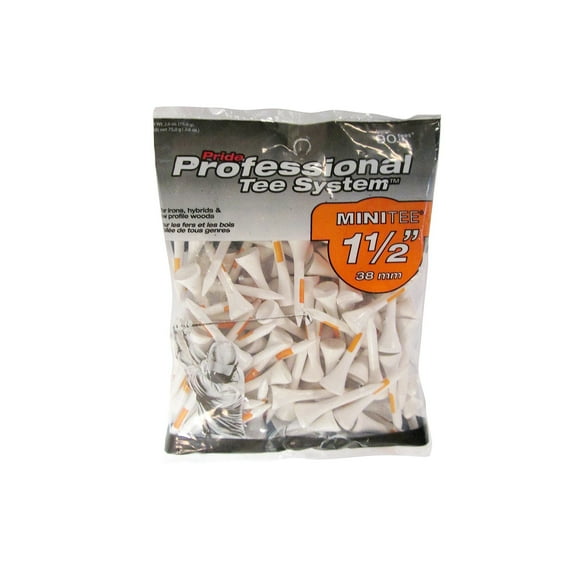 Pride Professional Tee System Mini Tee (1-1/2 Pouces) 90 Unités Blanc