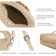 thumbnail image 6 of HMSHA Women Woven Tote Small Crossbody Bag, Weave Quilted Purse Square Shoulder Bag Woven Handbag with Detachable Strap, 6 of 6