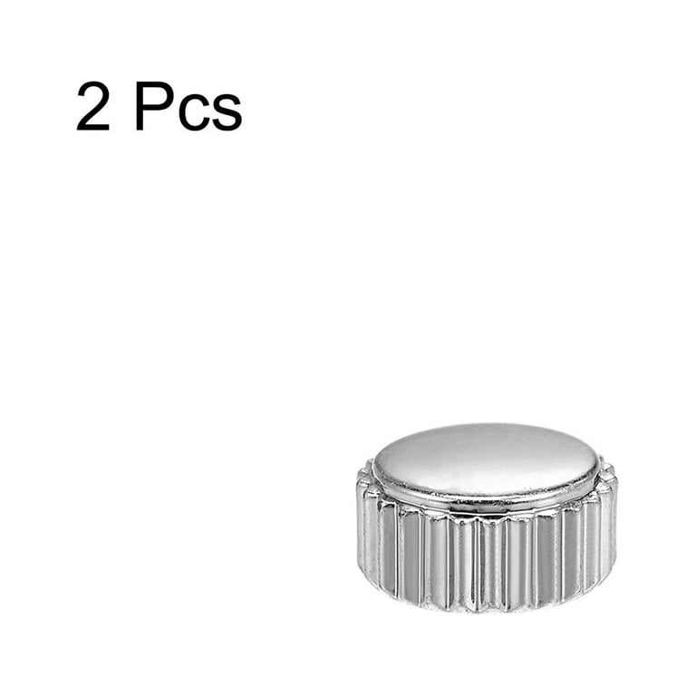 Uxcell 2Pack Watch Crown Parts, Stainless Steel Flat Head