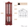 thumbnail image 5 of Curio Cabinet 70" Lighted Glass Corner Cabinet, Corner Display Cabinet with Adjustable Glass Shelves Vintage, Curio Display Cabinet Light Bulb Included, China Cabinet with 6 Shelve, 5 of 10