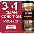 thumbnail image 2 of (4 pack) Weiman 3-In-1 Leather Cleaner, Conditioner & Protection Wipes, 30 Count, 2 of 11
