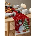 thumbnail image 3 of Table Runners 70 Inches Long Dress Scarves, Red Christmas Farmhouse Coffee/Dining/Kitchen Table Decor, Holiday Table Runner, Snowman Xmas Tree Ball Gifts Winter Wooden 13x70 Inch, 3 of 7
