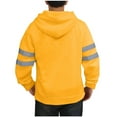 thumbnail image 3 of SGFCWSX Men's High Visibility Reflective Full Zip Hoodie Safety Work Sweatshirt with Pockets Yellow Size L, 3 of 6