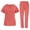 01-Red, variant on Women Scrubs Sets Stretch Tops with Pockets & Cargo Pants Jogger Nurse Work Uniform Quick Drying