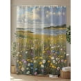 thumbnail image 4 of Fsddascl Spring Floral Shower Curtain Set - 48" x 72" Washable Bathtub Curtain with 12 Hooks, Botanical Farmhouse Modern Oil Painting Waterproof Fabric Stall Shower Curtains for Bathroom/Bathtub, 4 of 6